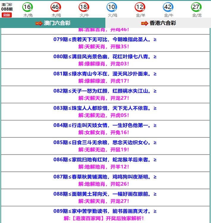 089期百家网玄机[图]